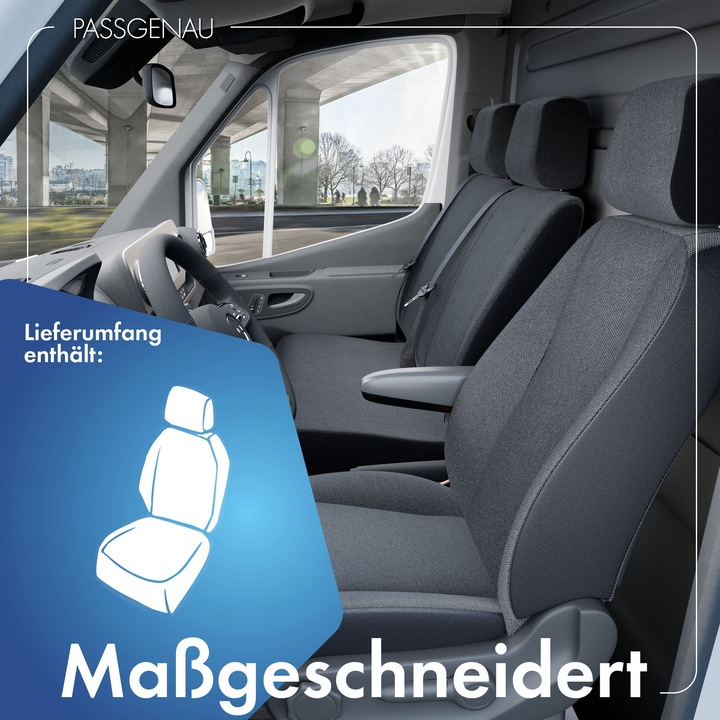 Produktbild Walser Sitzbezüge für VW T6 Einzelsitz hinten aus Polyester BJ 07/2015 heute