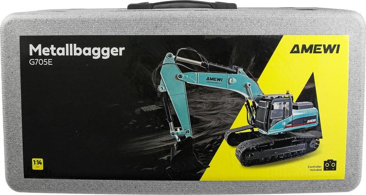 Actual product image Amewi G705E Bagger Metall 1:14 RTR petrol (RTR Ready-to-Run)
