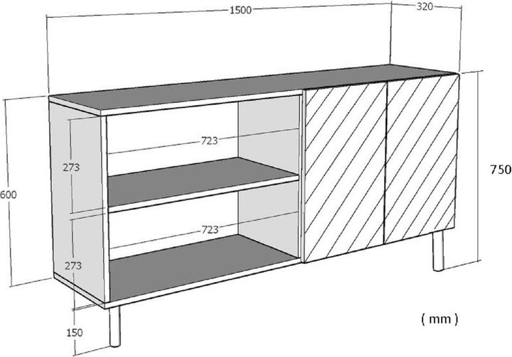 Image du produit Kalune Design Tuna Console (150 x 32 x 75 cm)