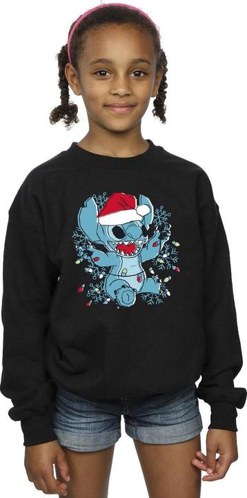 Produktbild Disney Lilo And Stitch Christmas Lights Sketch Sweatshirt Mädchen (152, 158)