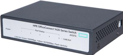 Actual product image HP Enterprise OfficeConnect 1420 5g - Switch - unmanaged - 5 x 10/100/1000 - Switch (5 ports)