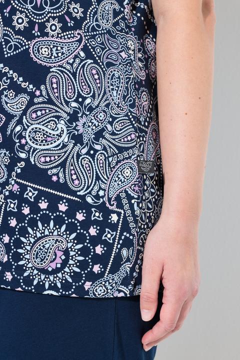 Image du produit Ulla Popken Pyjama à manches courtes et col en V, poches (42, 44)