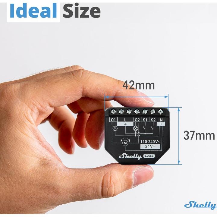 Produktbild Shelly 2PM Gen3 x4 (Schaltaktor)