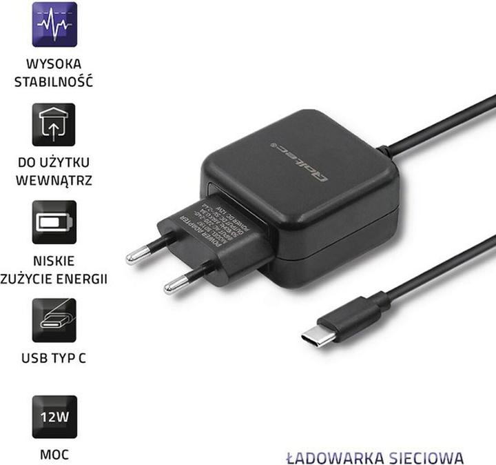 Produktbild Qoltec Charger 12W 5V 2.4A USB type C (12 W)