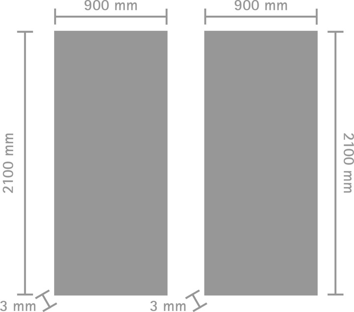Actual product image Schulte DecoDesign Farbe (Back wall (set of 2), 90 cm, 210 cm)