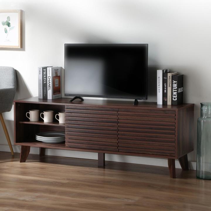 Immagine prodotto Casâme Mobile TV con frontali effetto legno scanalato L140 cm - FRIBOURG