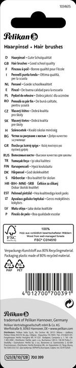 Produktbild Pelikan Haarpinsel Sorte 23 3er Set Grössen 8 10 12