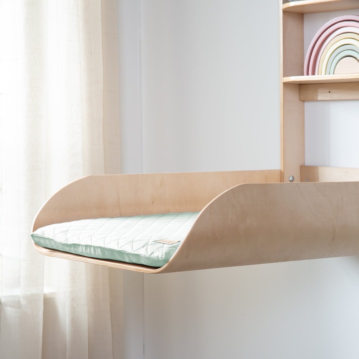 Image du produit Roba Étagère à langer murale avec matelas à langer