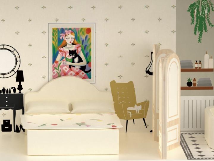 Immagine prodotto Classic World Casa delle bambole in legno vintage, 36 pezzi.