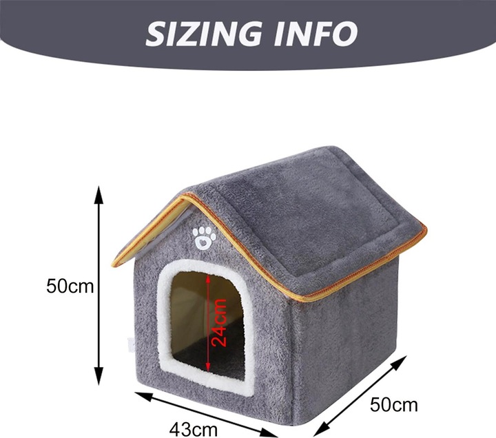 Actual product image Kerbl 81341 Cat house Paola Eco, Mediterranean look, recycled plastic, grey-green/brown 60x51x41c (Cat)