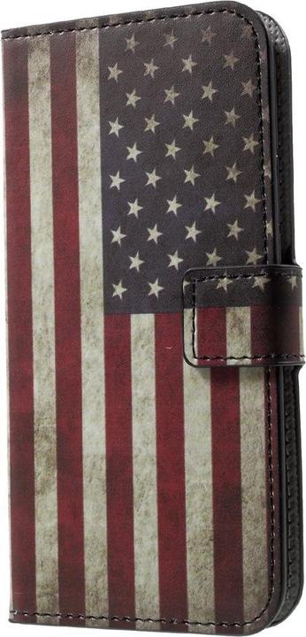 Produktbild Cover-Discount Leder Hülle USA Flagge (Apple iPhone X, Apple iPhone XS)
