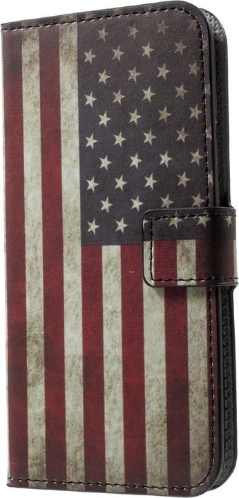 Produktbild Cover-Discount Leder Hülle USA Flagge (Apple iPhone X, Apple iPhone XS)