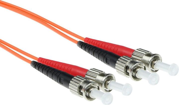 Produktbild ACT 1 meter LSZH Multimode 50/125 OM2 fiber patch cable duplex with ST connectors (1 m)