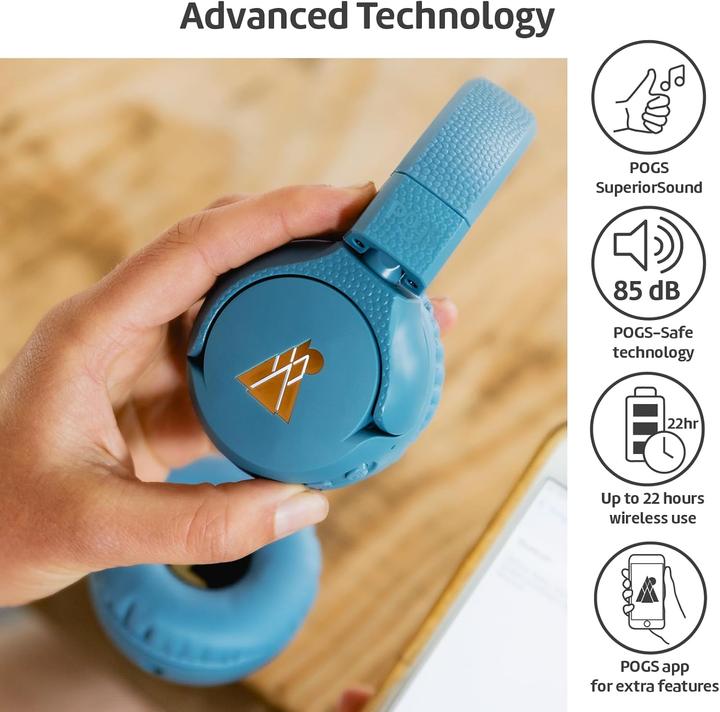 Actual product image Pogs The Gecko 2 Kinderkopfhörer mit Lautstärkebegrenzung