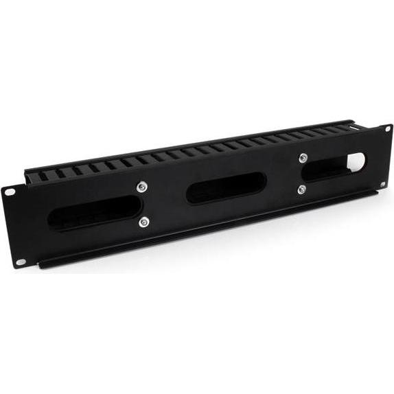 Thumbnail - StarTech 2u Covered Cable Finger Duct, Serverschrank Zubehör, Schwarz