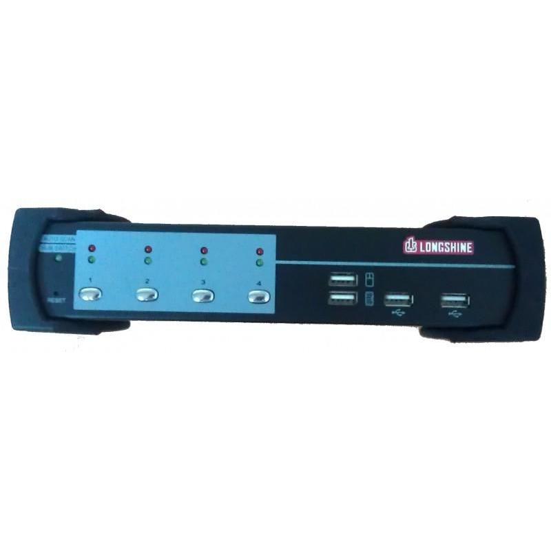 Longshine 4-Port USB/PS2 KVM Switch, Notebook Ersatzteile