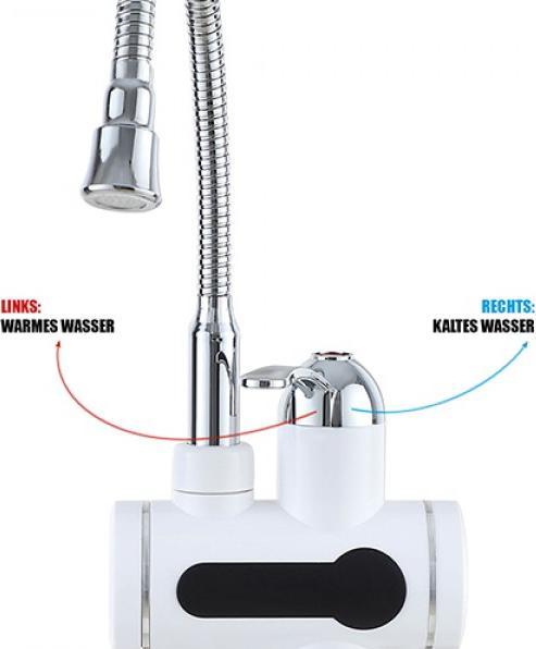Image du produit IHP MAUK Wasserhahn, flexibelr m. Durchlauferhitzer u. LED Temperaturanzeige