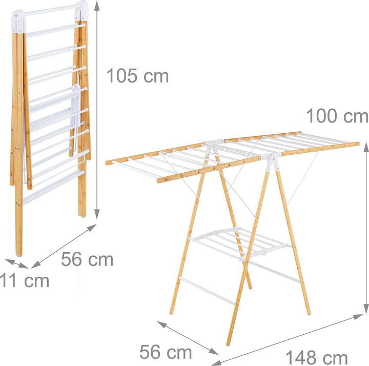 Actual product image Relaxdays Drying rack (1.79 m)