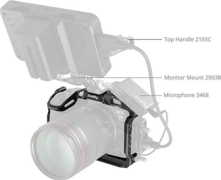 Image du produit SmallRig 4975B Black Mamba Cage for Canon EOS R5 Mark II (Cage)