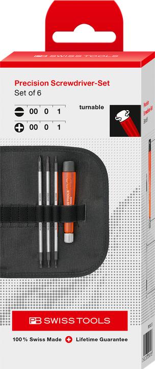 Actual product image PB Swiss Tools Jeu de tournevis PB 510 Poignée télescopique avec lames interchangeables CBB (Port)