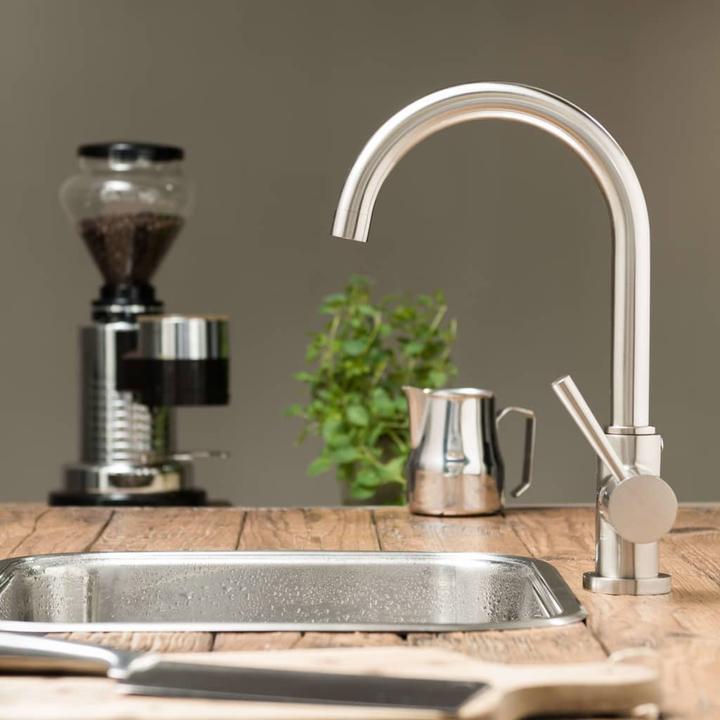 Actual product image NoName Kitchen tap CORNWALL sink mixer stainless steel look swivelling 79126