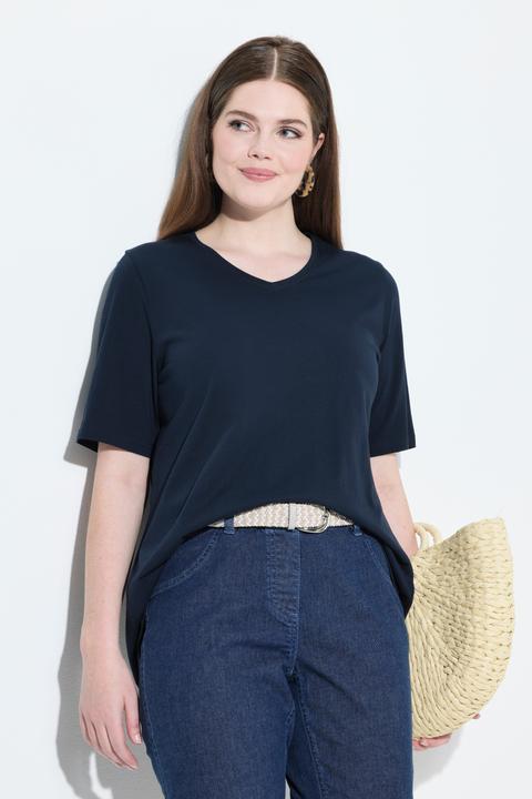 Produktbild Ulla Popken T-Shirts, 2er-Pack, V-Ausschnitt, Halbarm (50, 52)