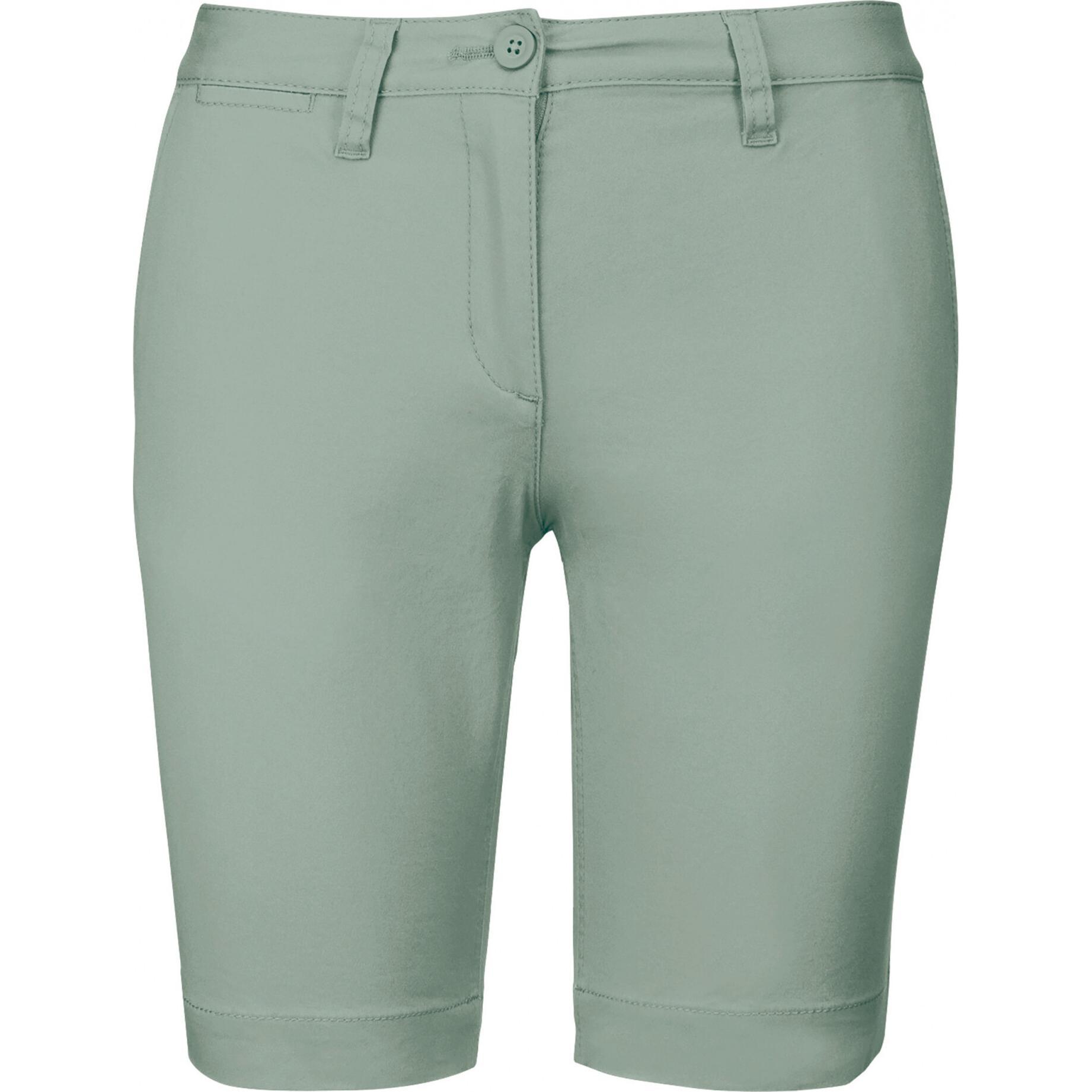 Kariban, Damen, Shorts, Chino Shorts für Damen, Weiss, (42)