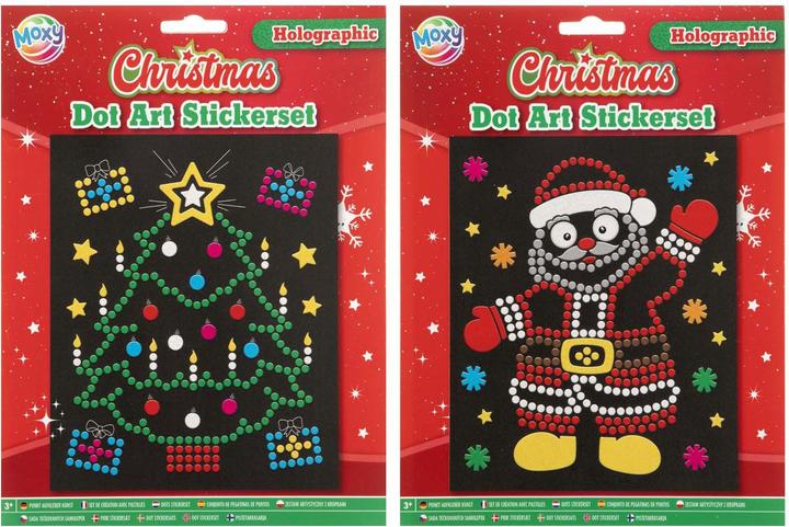 Produktbild Grafix Weihnachtsaufkleber-Set mit holografischen Punkten