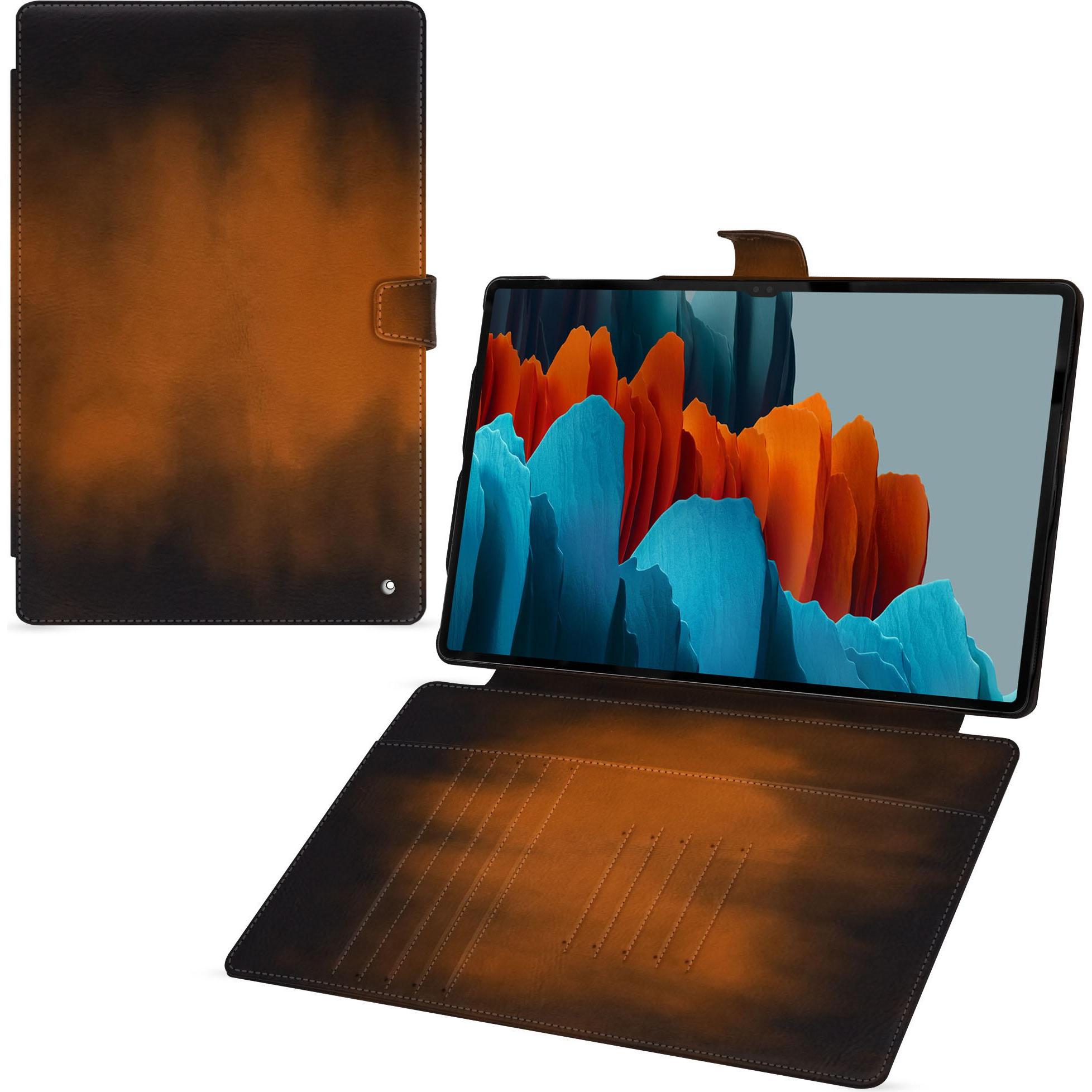 Thumbnail - Noreve Lederschutzhülle Samsung Galaxy Tab S9 Ultra (Galaxy Tab S9 Ultra), Tablet Hülle, Braun