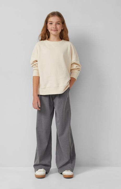 Produktbild s.Oliver Sweatshirt Kuscheliges Oversize-Sweatshirt mit dezentem Print (158, 164)
