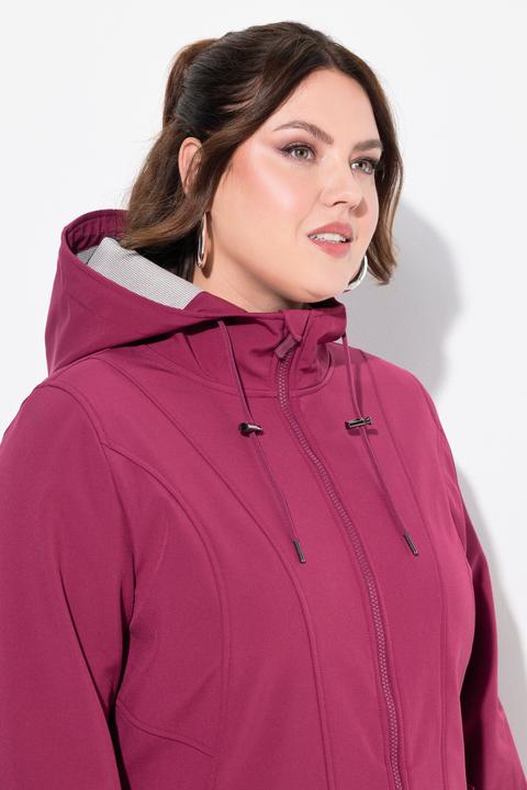Produktbild Ulla Popken HYPRAR Softshell-Longjacke, wasserabweisend, Kapuze (46, 48)