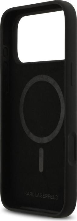 Actual product image Karl Lagerfeld - Silicone Sketch & Logo (KLHMP17XSKCGRGOK) - iPhone 17 Pro Max - Karl&Choupette (Apple iPhone 17 Pro Max)