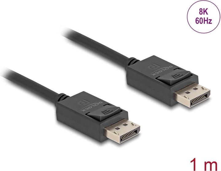 Image du produit Delock Câble DisplayPort 8K 60 Hz 40 Gbps 1 m (1 m)