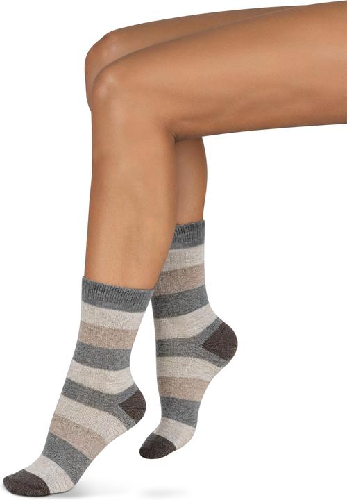 Immagine prodotto Normani 6 paia di calzini di alpaca a righe larghe (confezione da 6, 35 - 38)