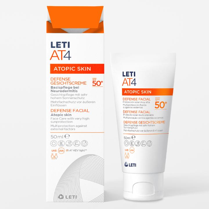 Immagine prodotto Leti LETIAT4 Defense Face Cream SPF 50+, 50 ml Crema, 50 ml Crema (Crema solare viso, SPF 50+, 50 ml)