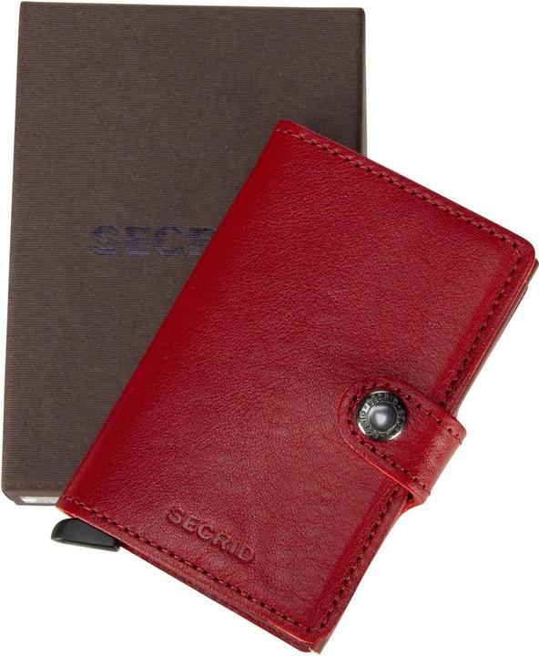 Actual product image Secrid Miniwallet Vegetable Tanned Rosso-Bordeaux
