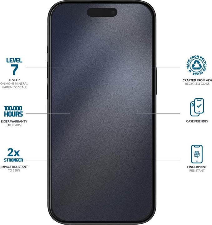 Immagine prodotto Eiger Mountain Glass (1 Pezzo/i, Apple iPhone 16 Pro)