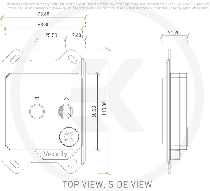 Actual product image EKWB EK Quantum Velocity RGB AMD