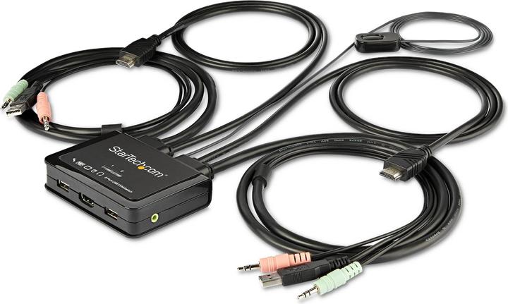 StarTech .com 2-Port HDMI KVM Switch with Built-In Cables