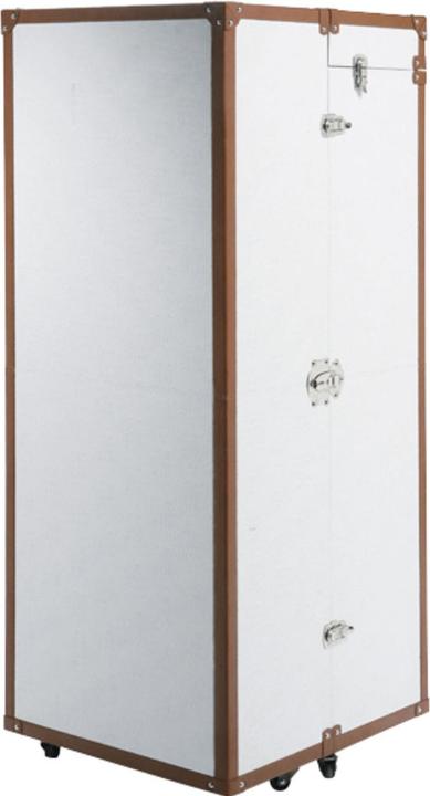 Kare Design Baule guardaroba Cosmopolitan bianco Croco (63 x 56 x 145 cm)