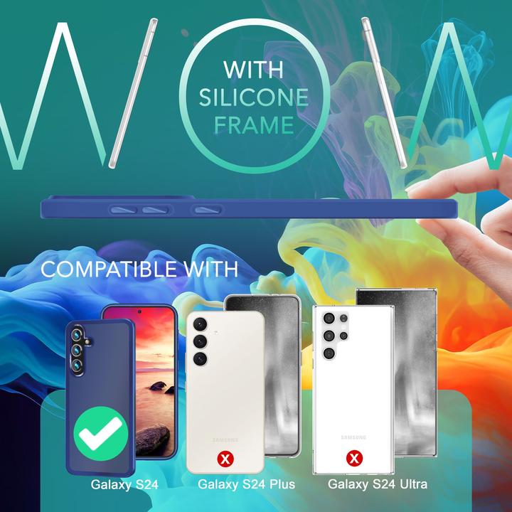 Actual product image Nalia Semi-transparent hybrid cover with protective frame (Samsung Galaxy S24)