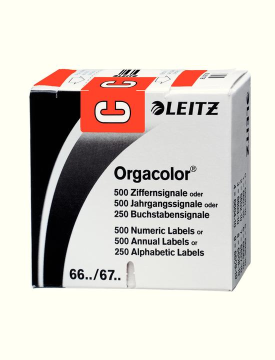 Produktbild Leitz Orgacolor Buchstabensignale auf Rolle - C