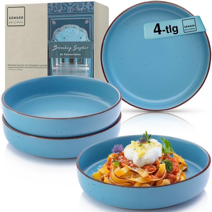 Produktbild Sänger Geschirr Pastaschalen Set Bombay Saphir (4 x, 20.50 cm)