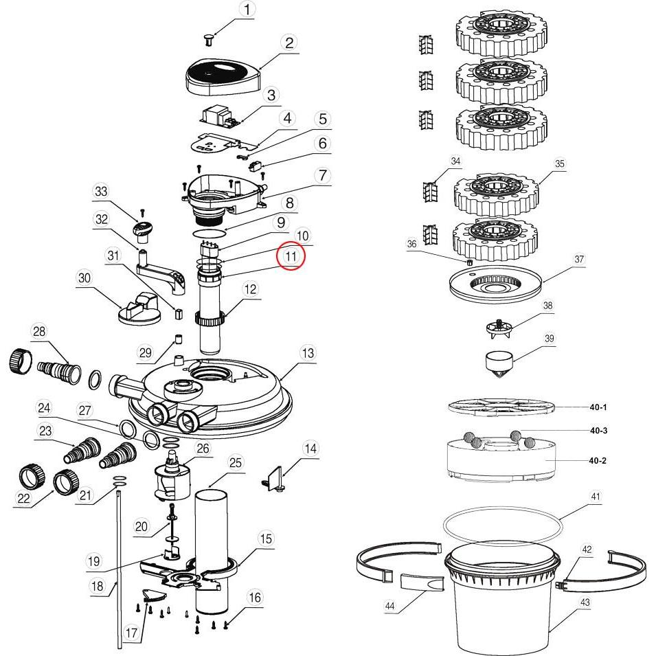 Thumbnail - SunSun, Brunnen + Gartenteich, CPF-20000 Ersatzteil Druckteichfilter Quarz Rohr Teich Filter Teichfilter