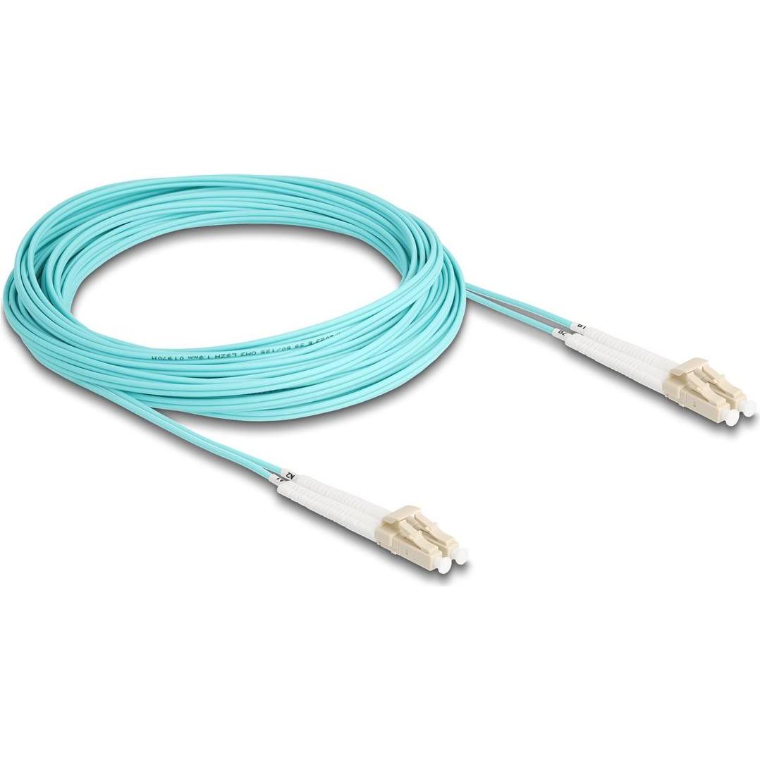 Delock Cavo in fibra ottica LC-D > LC-D multimodale OM3 angolato 10,0m (CAT8.2, 10 m), Cavo di rete