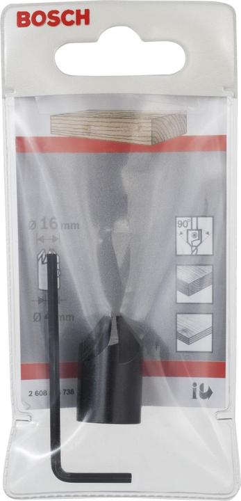 Produktbild Bosch Professional Zubehör Aufstecksenker für Holzspiralbohrer, 4 x 16 mm, M 5 (4 mm)