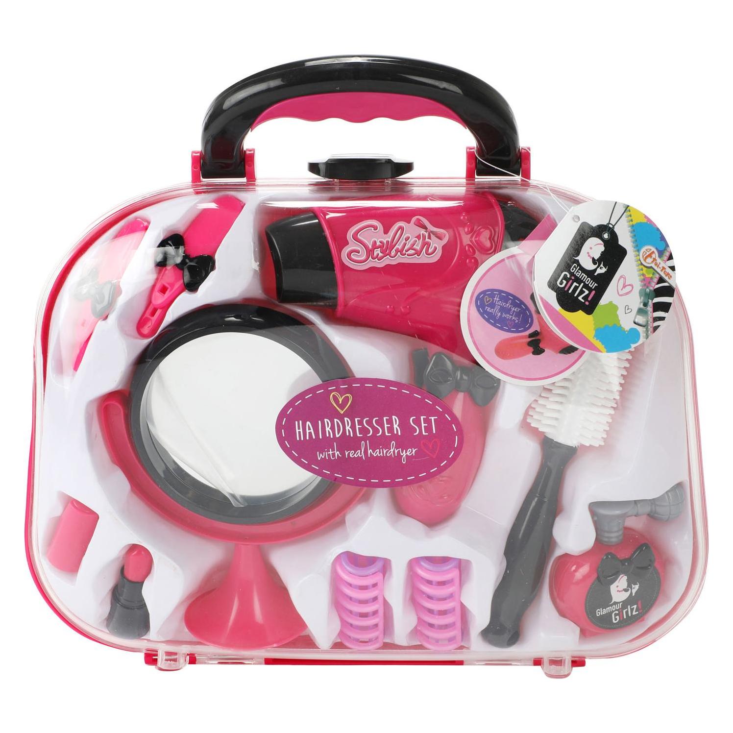 Toi-Toys, Speelgoed Haarstyling Sets, Glamour Shine Kappenset Met Werkende Haardroger