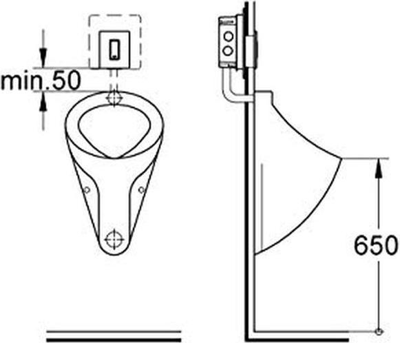 Actual product image Grohe Skate Cosmopolitan actuator plate, for urinal, alpine white