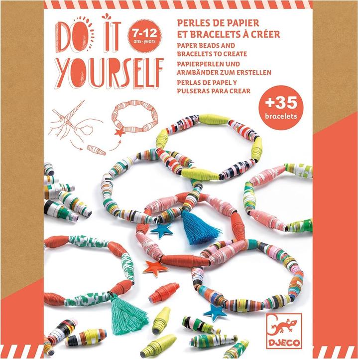 Actual product image Djeco DIY - Papierperlen und Armbänder pop