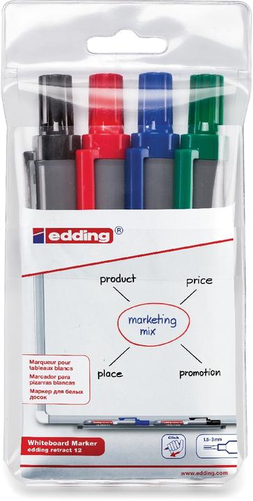 Actual product image Edding retract 12 marker (e) bullet tip (4 x)